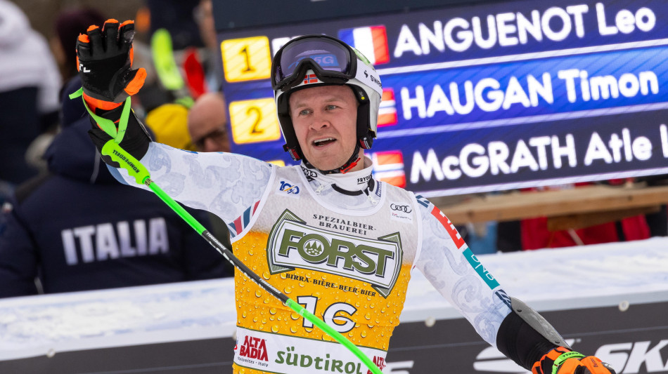 Cdm: norvegese Haugan vince slalom Badia, azzurri molto indietro