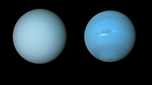 Cachée dans la brume, Uranus est plus pâlotte que sa soeur Neptune